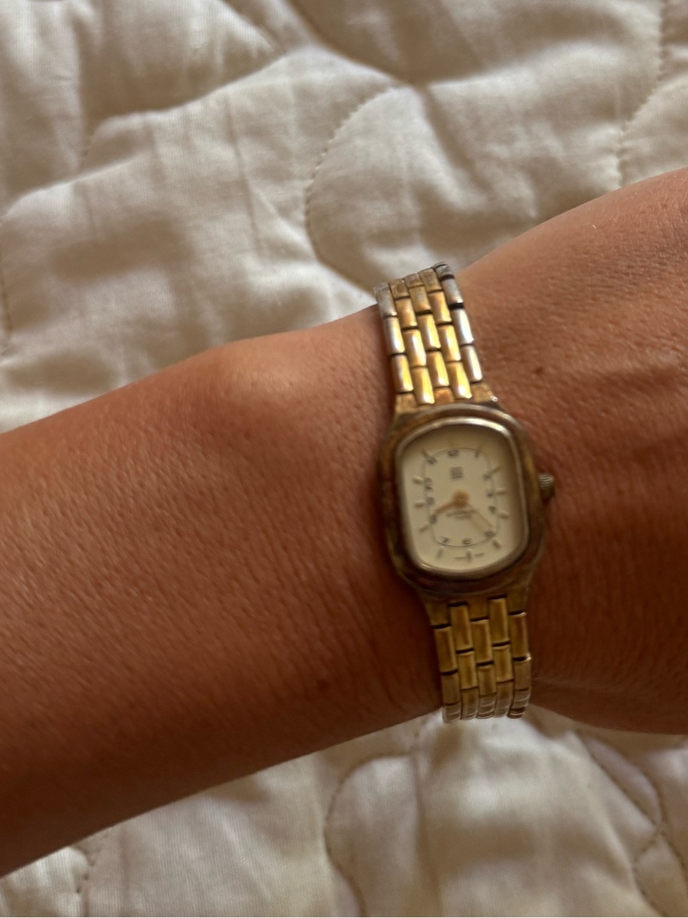 Givenchy Gold and White Women's Bracelet Watch. “Vintage Givenchy watch”